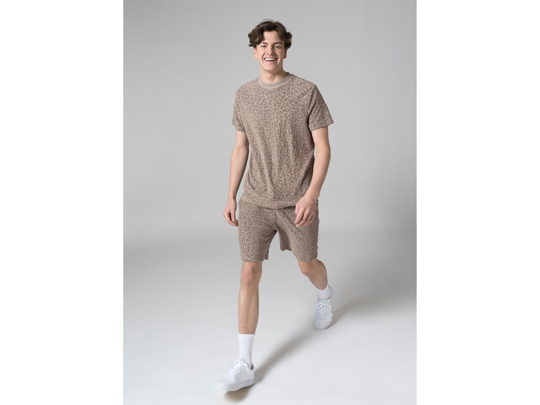 Gehe zu Vollbildansicht: LIVERGY® Herren Frottee-T-Shirt, leger geschnitten, beige - Bild 3