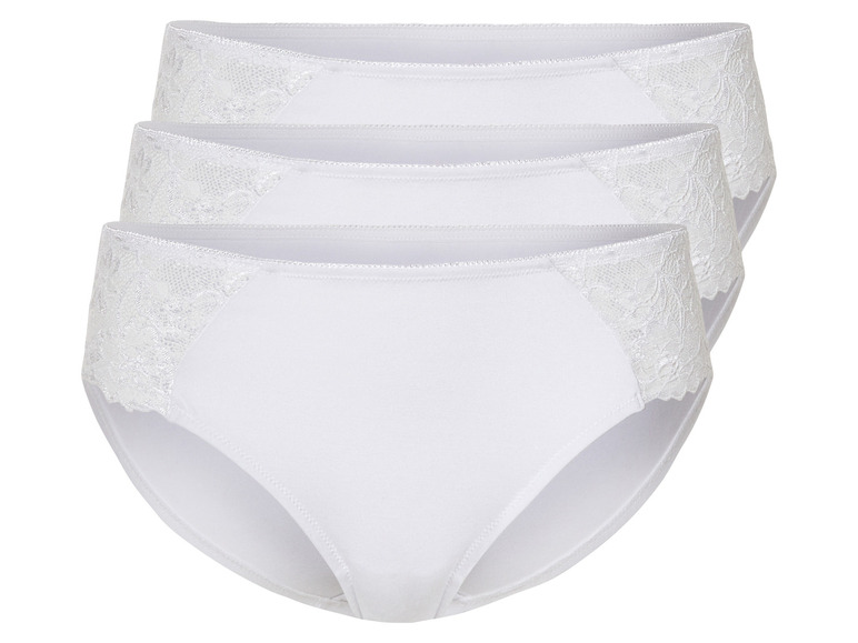 esmara® Damen Slips, 3 Stück, mit Spitze