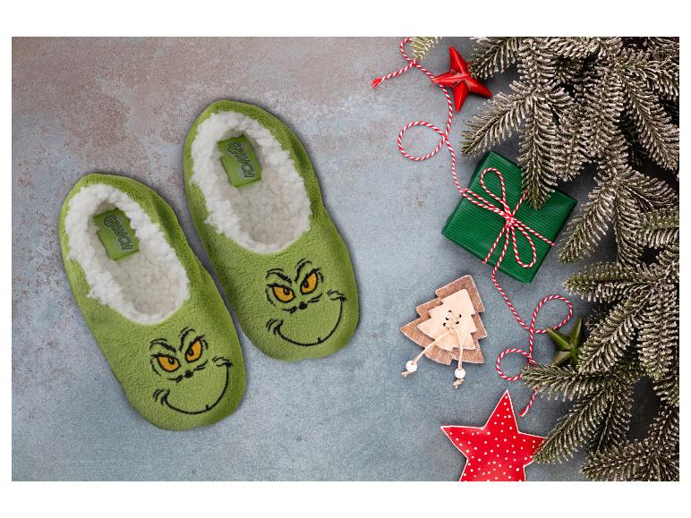 Gehe zu Vollbildansicht: Kleinkinder/Kinder Hausschuhe »Grinch« mit Anti-Rutsch-Dots - Bild 3