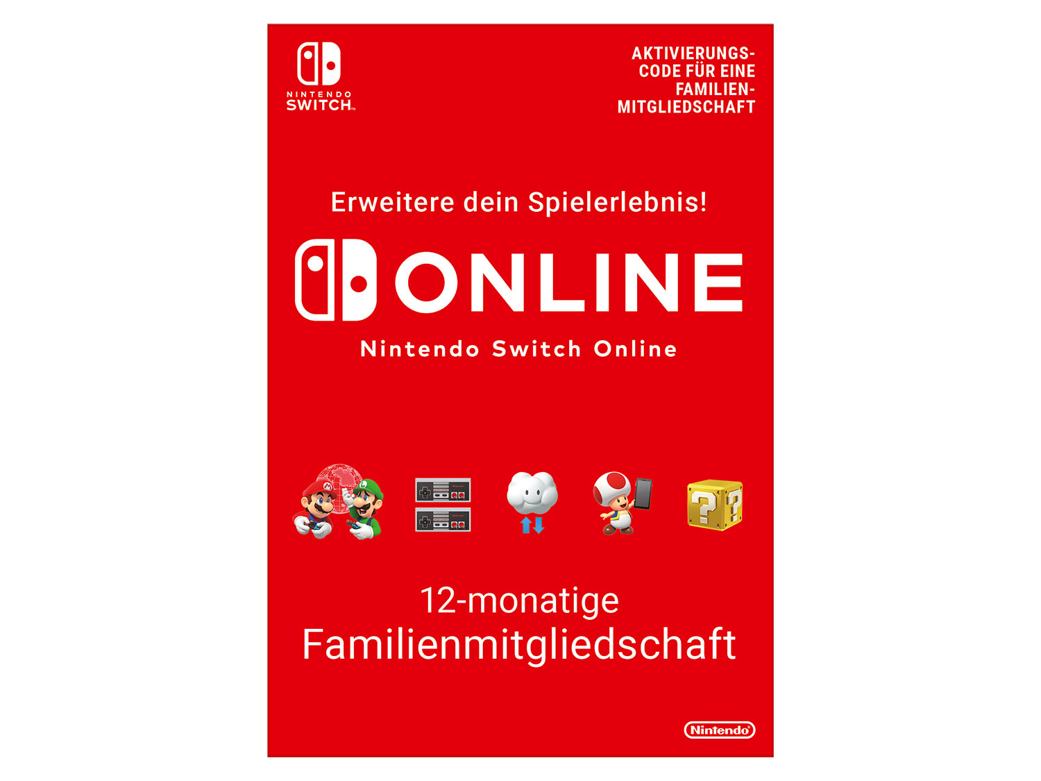 Nintendo 12-monatige Familienmitgliedschaft