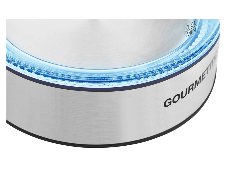 Gehe zu Vollbildansicht: GOURMETmaxx Glas-Wasserkocher, 1,7 l, kabellos, LED - Bild 9