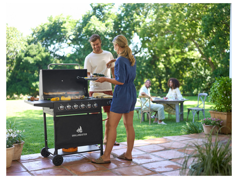 Gehe zu Vollbildansicht: GRILLMEISTER Gasgrill »Memphis«, 6plus1, 18 kW, mit Seitenbrenner - Bild 2