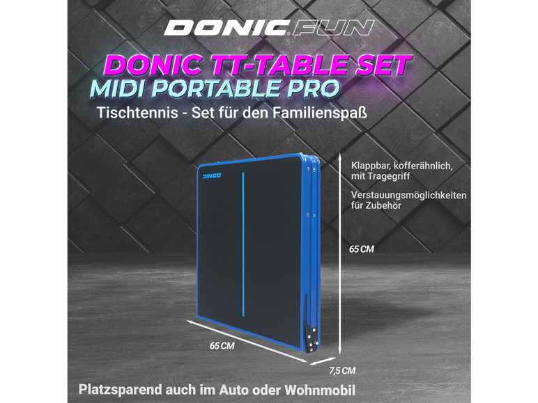 Gehe zu Vollbildansicht: DONIC Tischtennis Set Midi Portable PRO - Bild 10