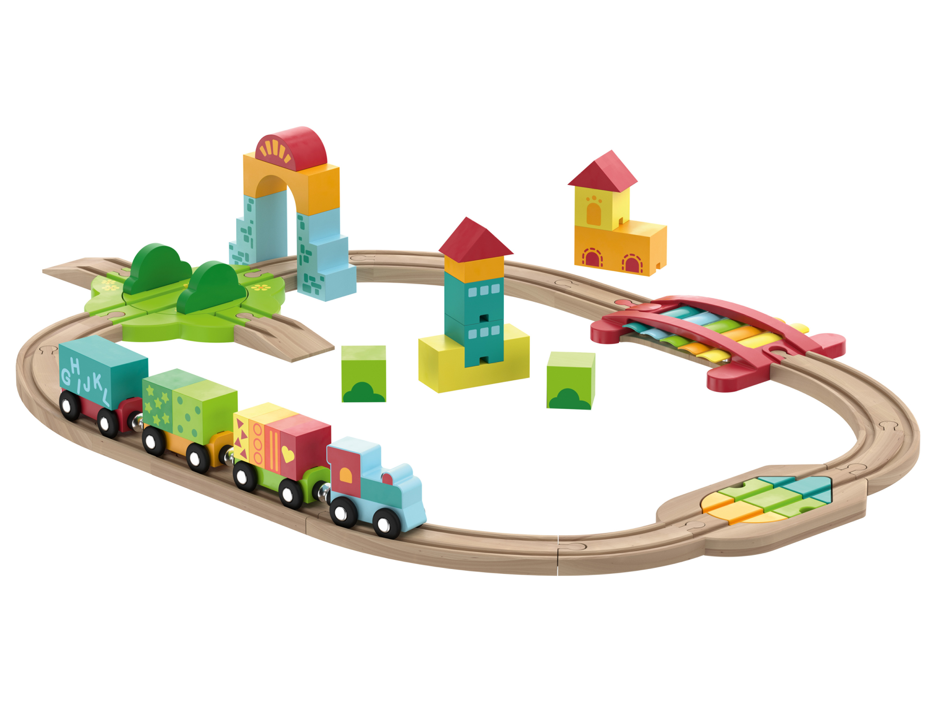 Playtive Holz Eisenbahnset (Montessori)