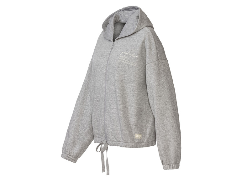 Gehe zu Vollbildansicht: esmara® Damen Sweatjacke mit Tunnelzug am Saum - Bild 3