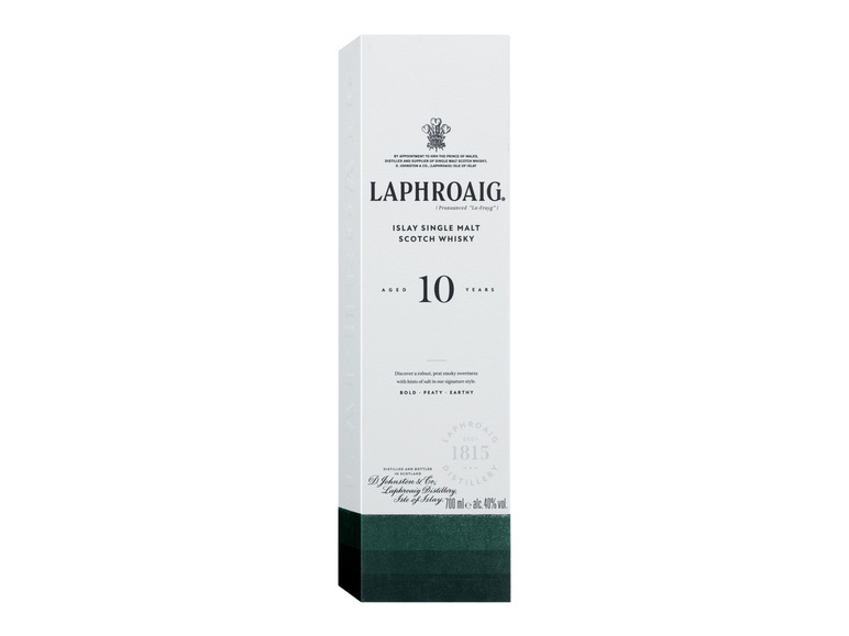 Gehe zu Vollbildansicht: Laphroaig 10 Jahre Islay Singe Malt Scotch Whisky mit Geschenkbox 40% Vol - Bild 4