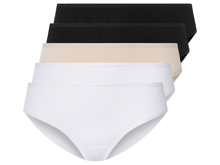 esmara® Damen Slips, 5 Stück, hoher Baumwollanteil