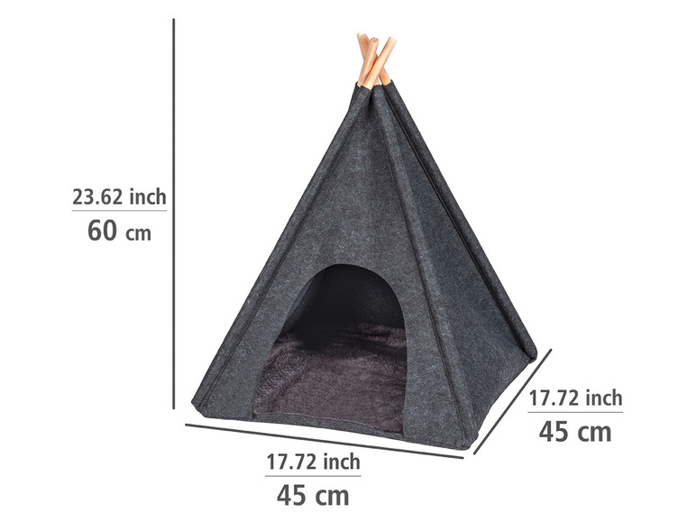 Gehe zu Vollbildansicht: Wenko Filz-Tierbett »Tipi«, mit Kissen - Bild 11