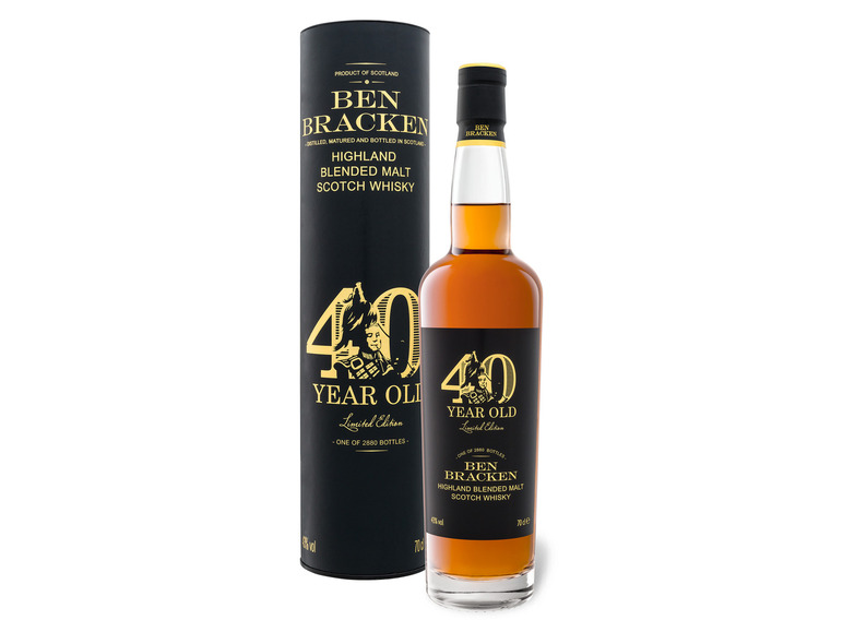 Ben Geschenkbox Whisky 43% Blended Vol mit Bracken 40 Malt Jahre Highland Scotch