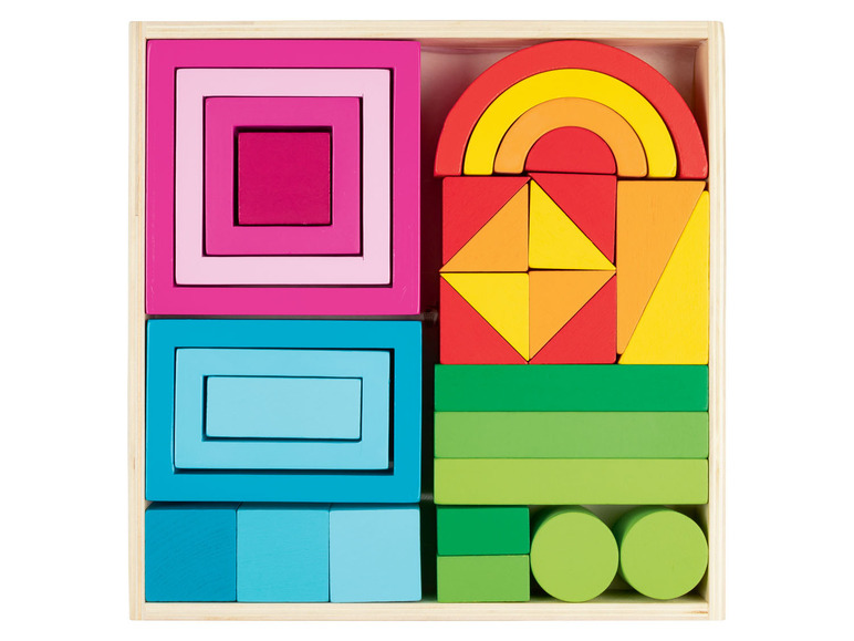 Gehe zu Vollbildansicht: Playtive Holz Regenbogen-Sets, nach Montessori-Art - Bild 6