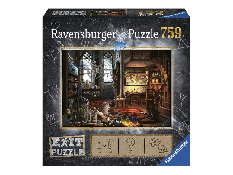»Im EXIT Puzzle Ravensburger 759 Drachenlabor«, Teile