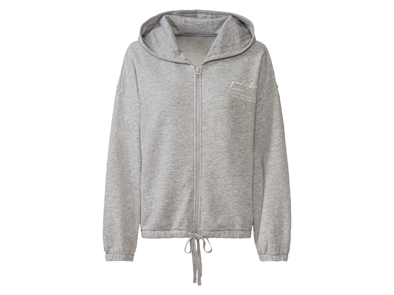 Gehe zu Vollbildansicht: esmara® Damen Sweatjacke mit Tunnelzug am Saum - Bild 2