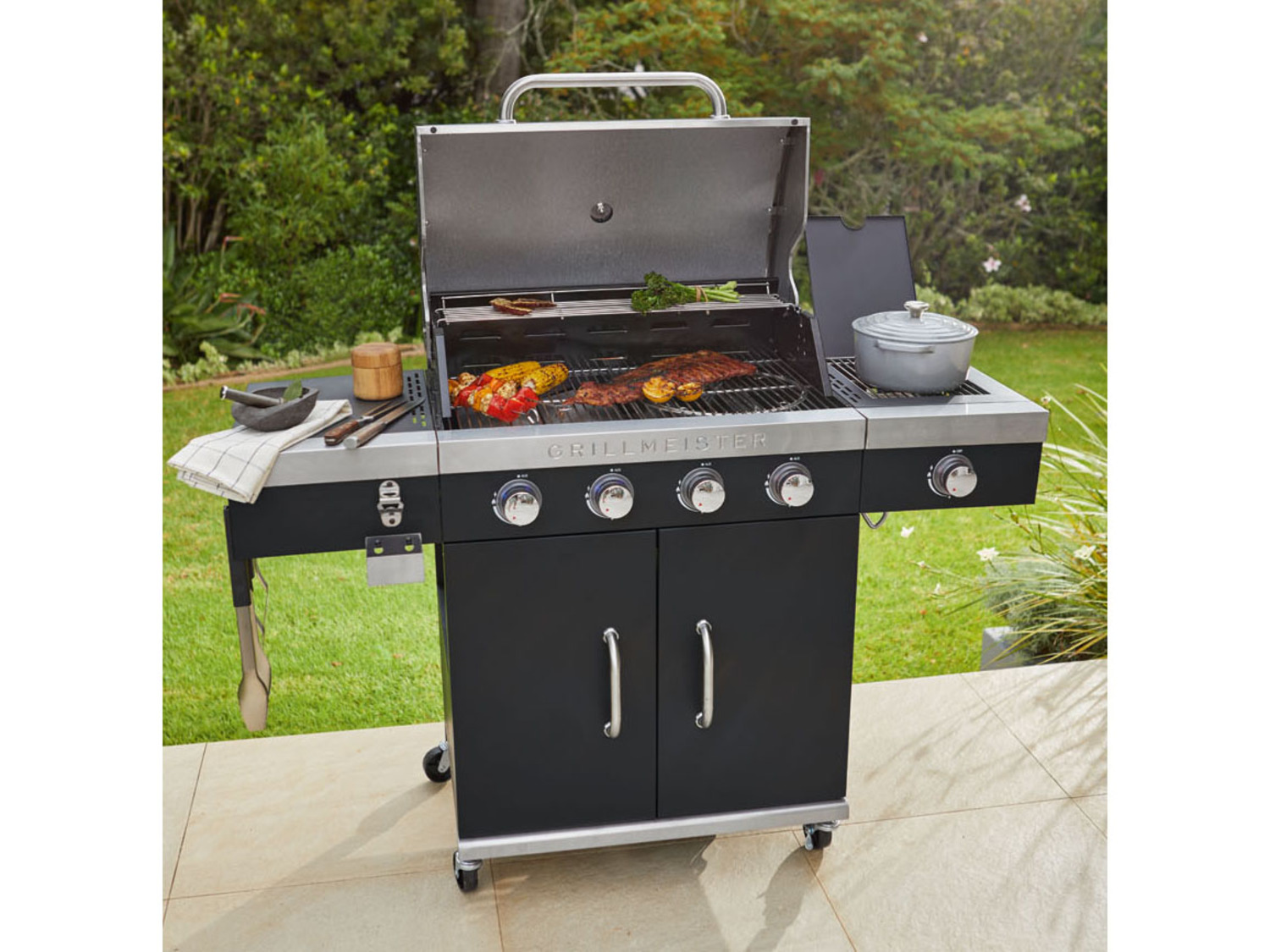 Gasgrill, LIDL Brenner, GRILLMEISTER 19,7 | kW 4plus1