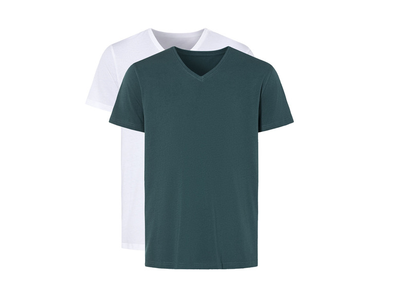 Gehe zu Vollbildansicht: LIVERGY® Herren T-Shirts, 2 Stück, aus reiner Baumwolle - Bild 2