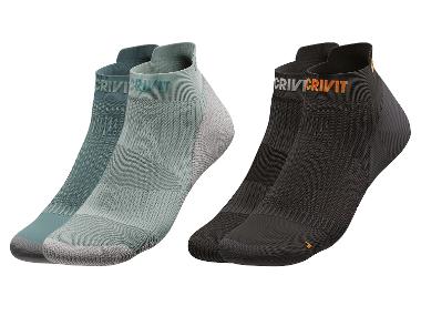 CRIVIT Herren Laufsocken, 2 Paar, mit SmartStep-Fußbett