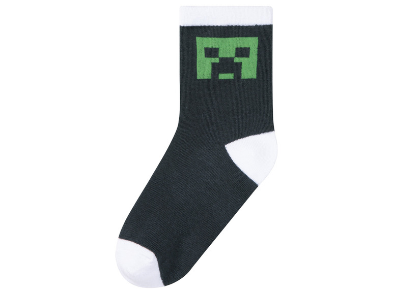 Gehe zu Vollbildansicht: Minecraft Kinder Socken, 3 Paar, weiche Baumwollmischung - Bild 3