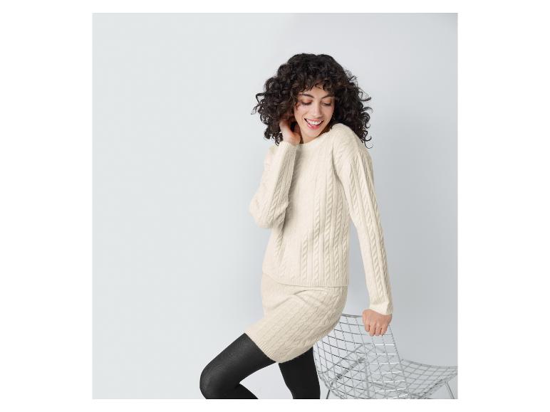 Gehe zu Vollbildansicht: esmara® Damen Strickpullover, mit Zopfmuster - Bild 3