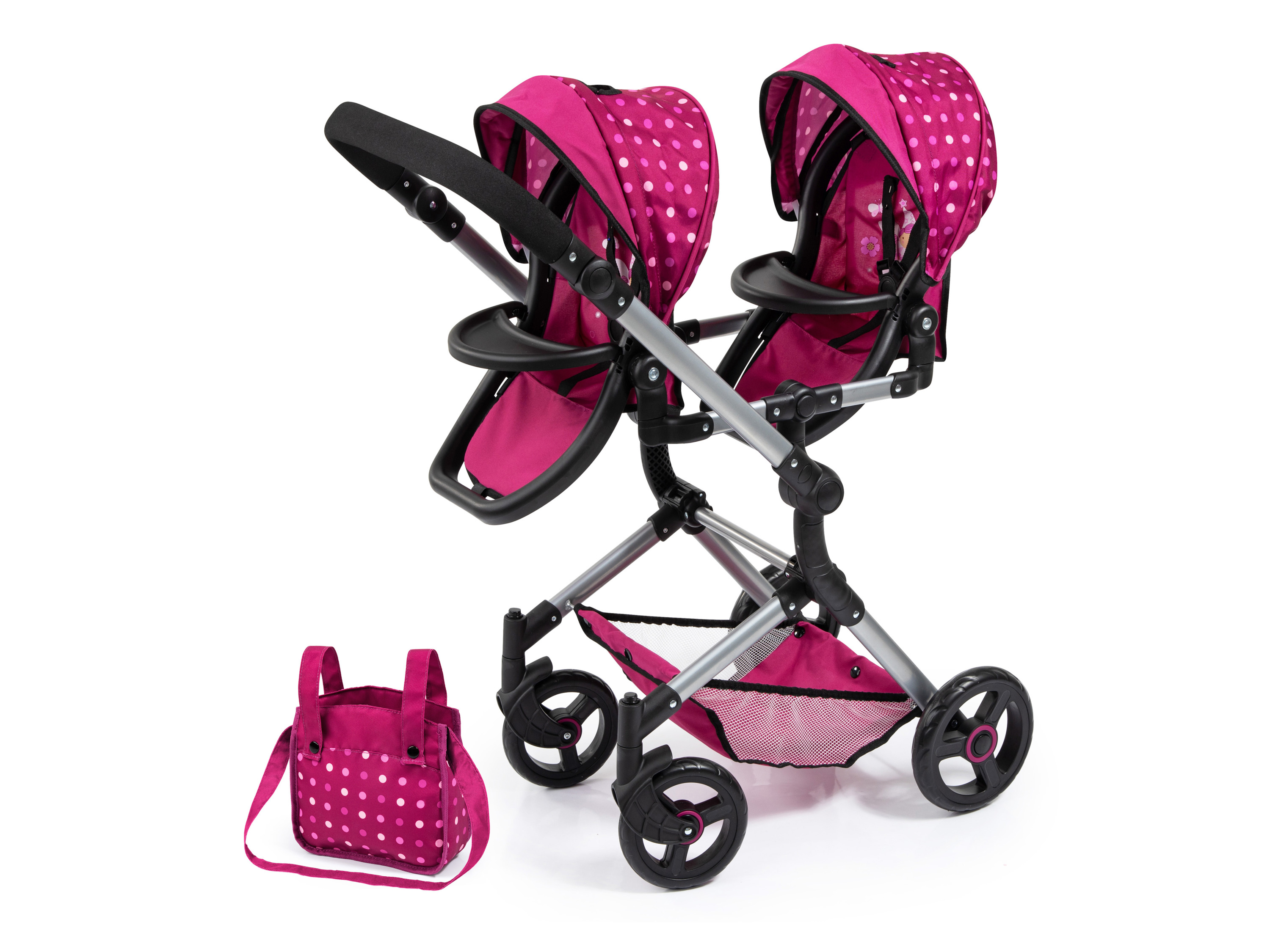 Bayer Design Zwillings-Puppenwagen Twin Neo (bordeaux)