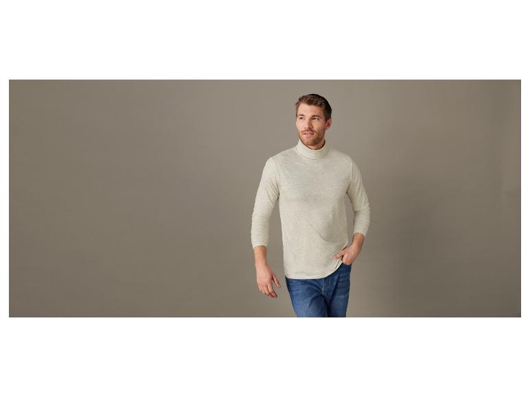 Gehe zu Vollbildansicht: LIVERGY® Herren Thermo-Rollkragenshirt, mit Bündchen am Ärmelabschluss - Bild 3