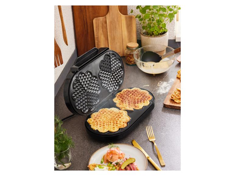 Gehe zu Vollbildansicht: SILVERCREST® KITCHEN TOOLS Doppel-Waffeleisen, mit Backplatte aus hochwertigem Aluminium-Druckguss - Bild 2