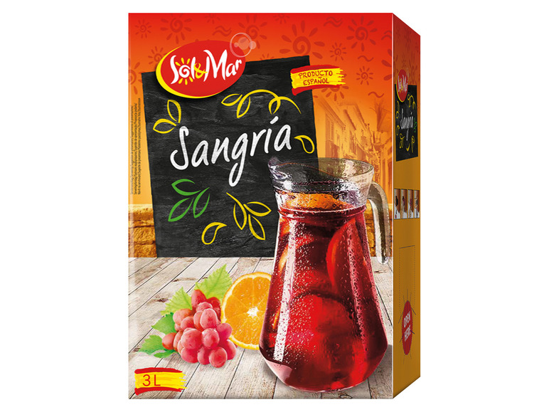 weinhaltiges Getränk Sol Mar aromatisiertes Sangria & 3,0-l-Bag-in-Box,