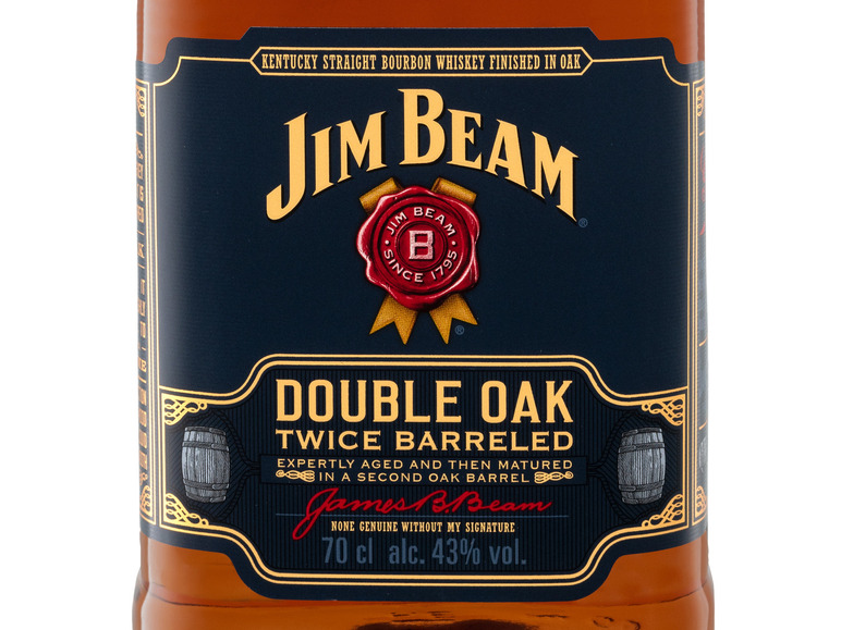 Gehe zu Vollbildansicht: JIM BEAM Double Oak Twice Barreled Bourbon Whiskey 43% Vol - Bild 2
