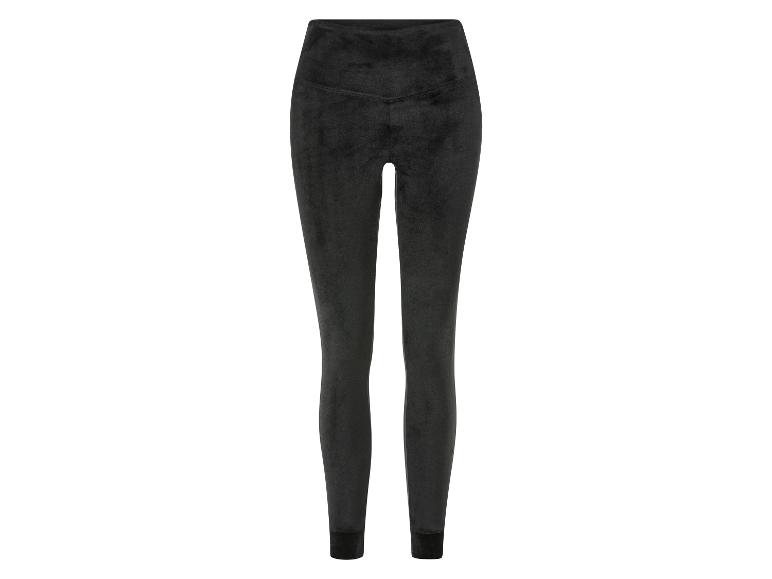 Gehe zu Vollbildansicht: esmara® Damen Velour-Leggings, mit Bündchen - Bild 4