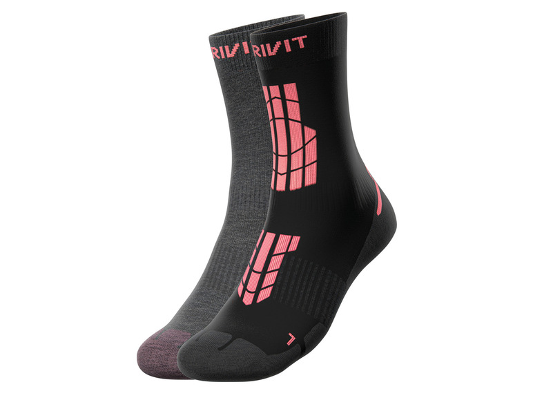 Gehe zu Vollbildansicht: CRIVIT Damen Outdoorsocken, 2 Paar, mit SmartStep-Fußbett - Bild 2