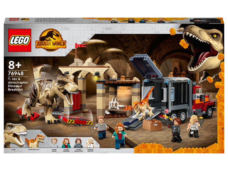 Gehe zu Vollbildansicht: LEGO® Jurassic World™ 76948 »T. Rex und Atrociraptor: Dinosaurier-Ausbruch« - Bild 1