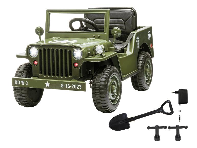 Gehe zu Vollbildansicht: JAMARA Ride-on Jeep »Willys MB Army«, aufladbar - Bild 1