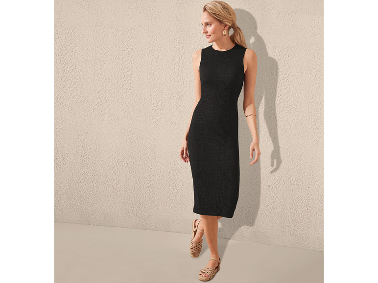 Gehe zu Vollbildansicht: esmara® Damen Midikleid \ Spaghettikleid mit Knit-Struktur - Bild 16