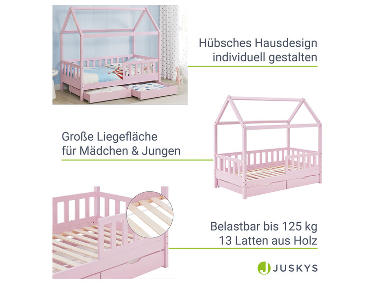 Gehe zu Vollbildansicht: Juskys Kinderbett »Marli«, im skandinavischen Design - Bild 127