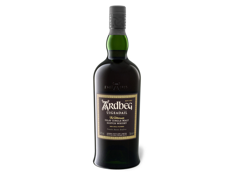 Malt Whisky Ardbeg Geschenkbox mit Single Scotch 54,2% Vol Islay Uigeadail
