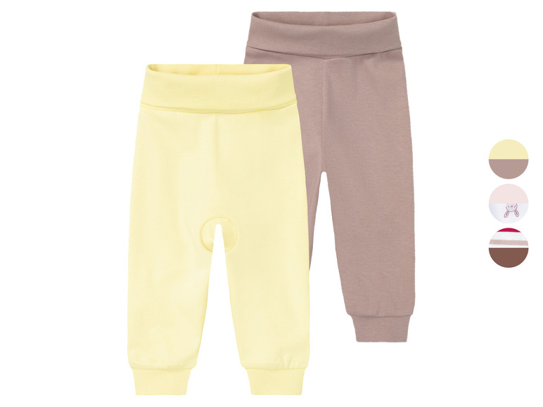 lupilu® Baby Jogginghosen, 2 Stück, hoher Bio-Baumwollanteil