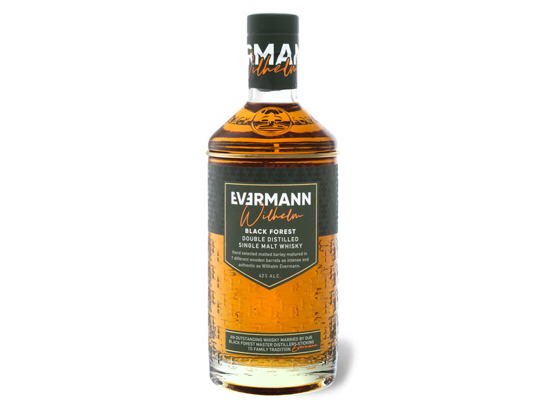 42% Single Wilhelm Malt Black Whisky Vol Evermann Forest