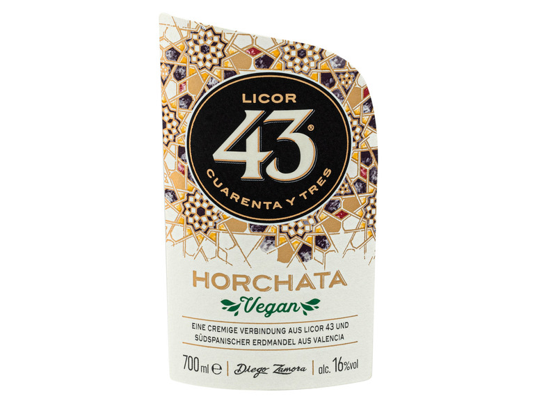 16% vegan Horchata 43 Licor Vol