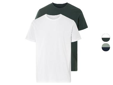 LIVERGY® Herren T-Shirts, 2 Stück, aus reiner Bio-Baumwolle