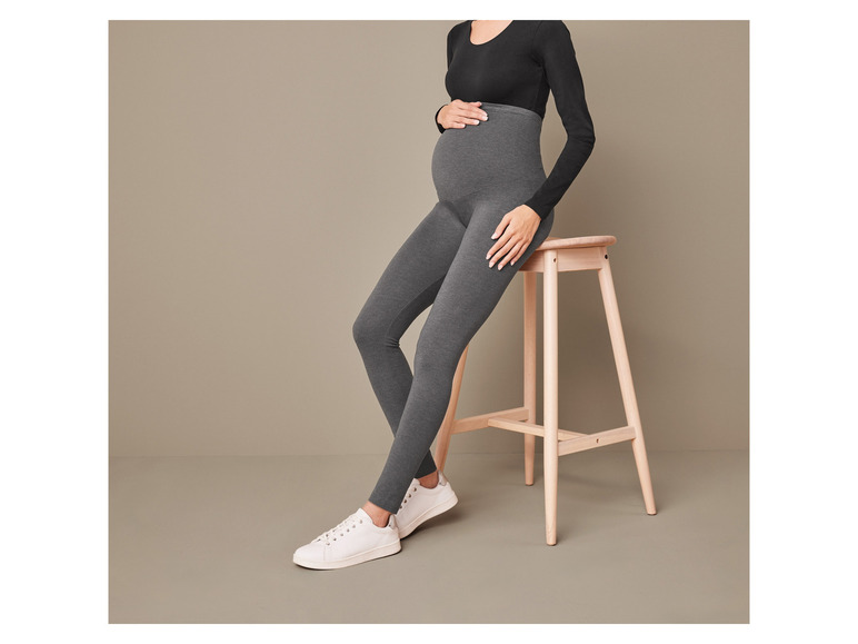 Gehe zu Vollbildansicht: esmara® Damen Umstands-Leggings, mit Bio-Baumwolle - Bild 3