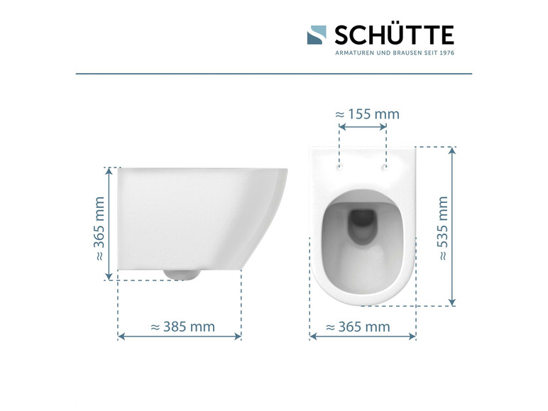 BOWL«, Schütte »TASSONI weiß Wand-WC spülrandlos,