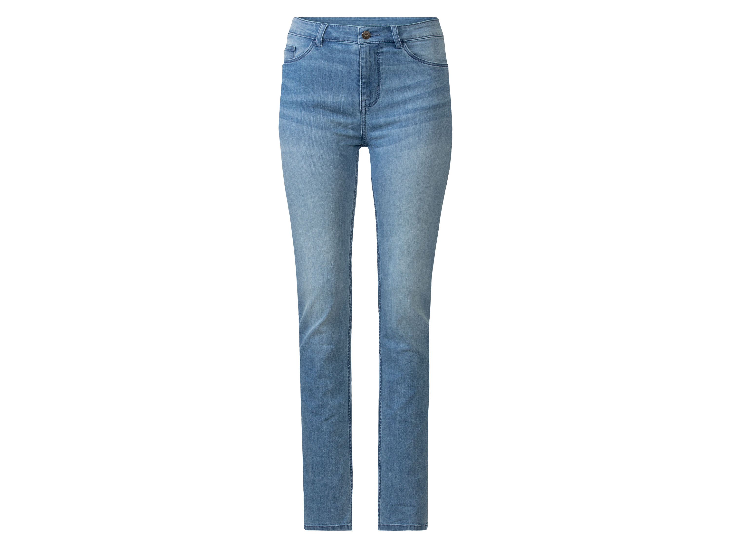 esmara® Damen Jeans Slim Fit (reguläre Länge, 42, hellblau) 42