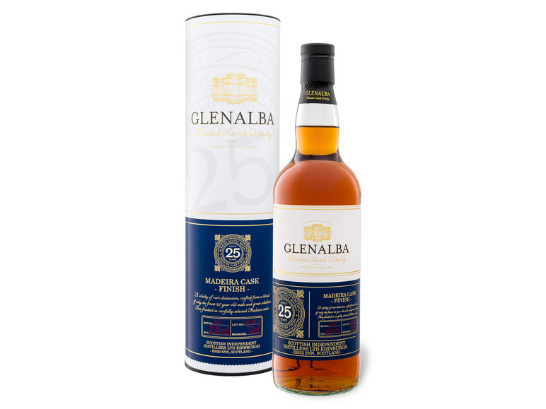 Jahre mit Scotch Finish 25 Madeira Whisky Glenalba Cask 41,4% Blended Geschenkbox Vol