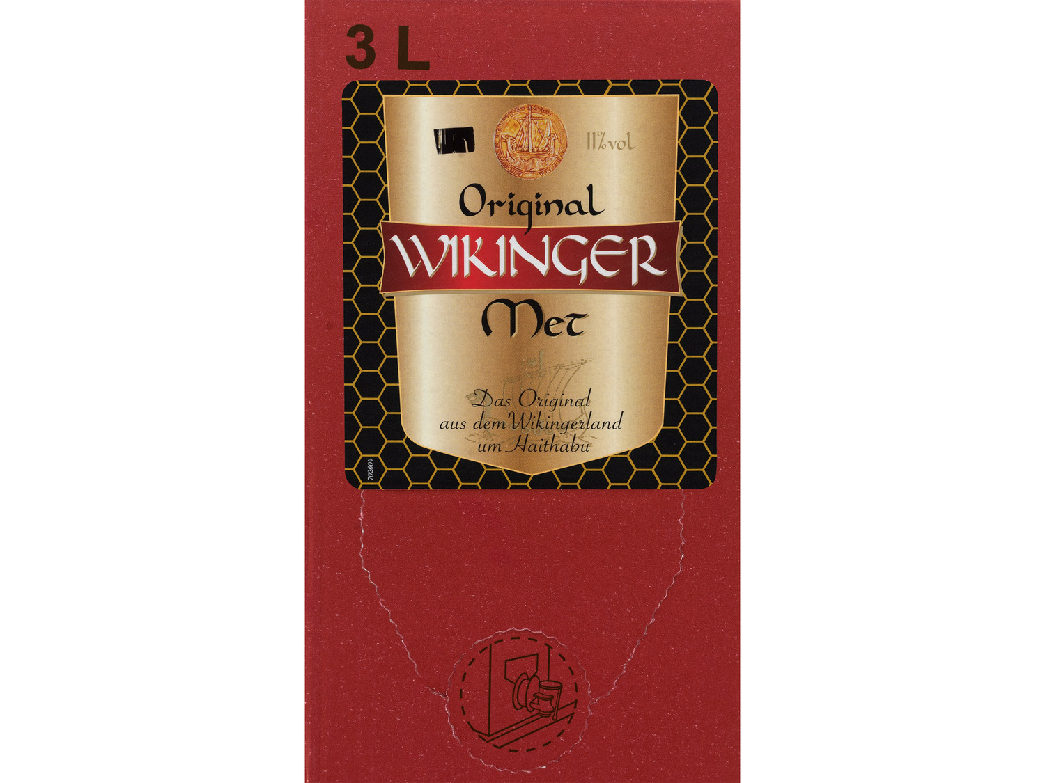 LIDL 11% Vol Wikinger 3,0-l-Bag-in-Box, | Met Honigwein