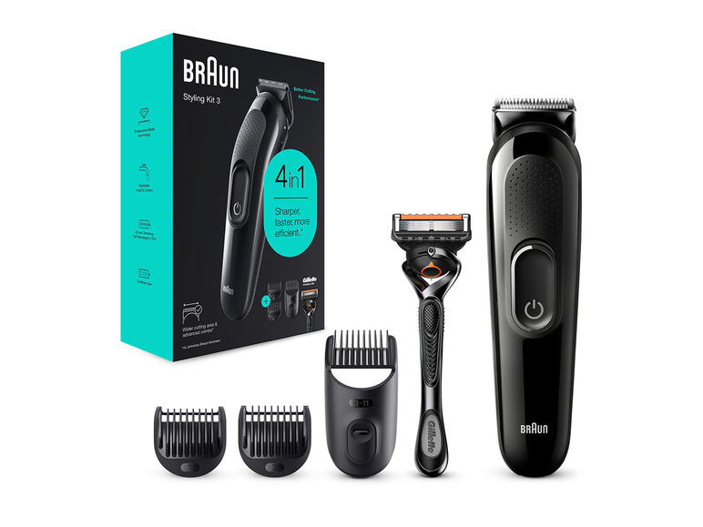 Gehe zu Vollbildansicht: Braun Multi-Grooming-Kit 3 »SK3300«, 5-in-1-Barttrimmer für Herren, 3 Aufsätze - Bild 1