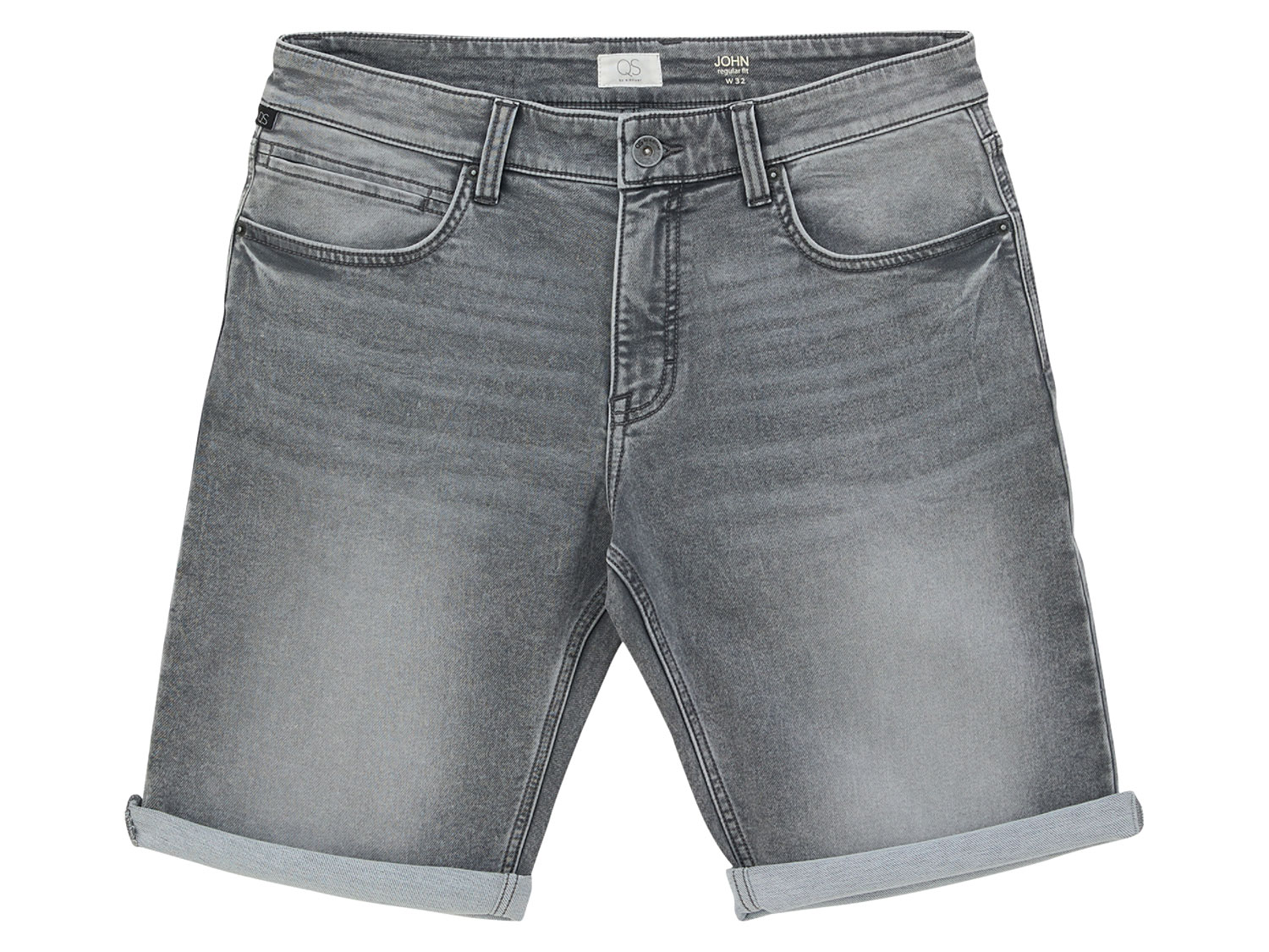 QS by s.Oliver Herren Denim-Shorts (grau, 30) 30