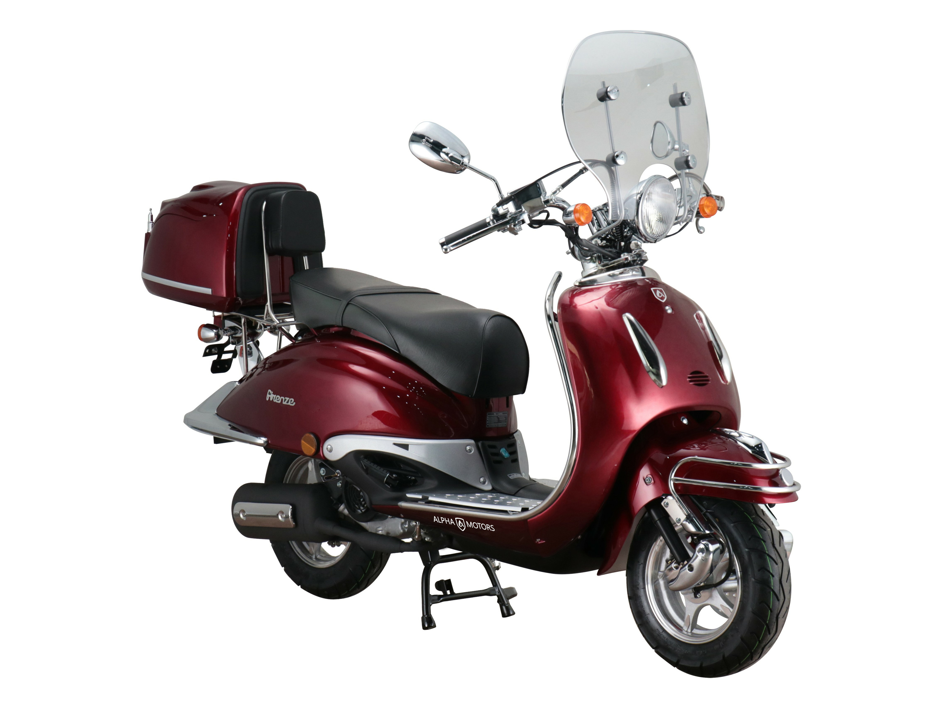 Alpha Motors Motorroller Retro Firenze Limited 125 ccm EURO 5 (weinrot, 85 km/h) 85 km/h