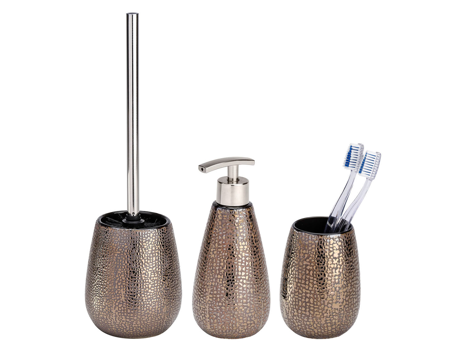 Wenko Bad-Accessoire-Set »Marrakesh«, 3-teilig, braun