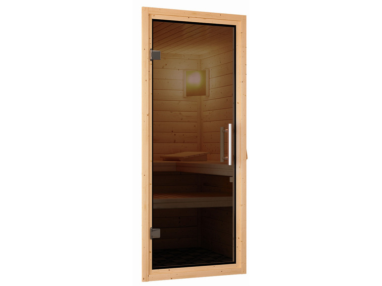 Gehe zu Vollbildansicht: Karibu Indoor-Sauna »Salom«, Fronteinstieg, 9 kW Ofen - Bild 131