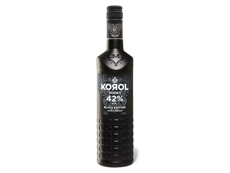 Gehe zu Vollbildansicht: Korol Vodka Black Edition Carbon Filtrated 42% Vol - Bild 1