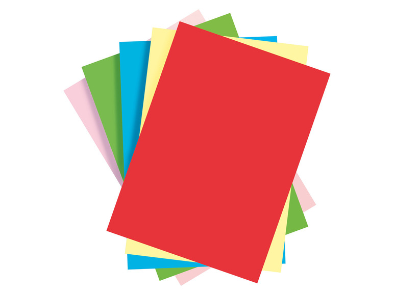 Gehe zu Vollbildansicht: UNITED OFFICE® Farbpapier-Mix DIN A4, 200 Blatt - Bild 1