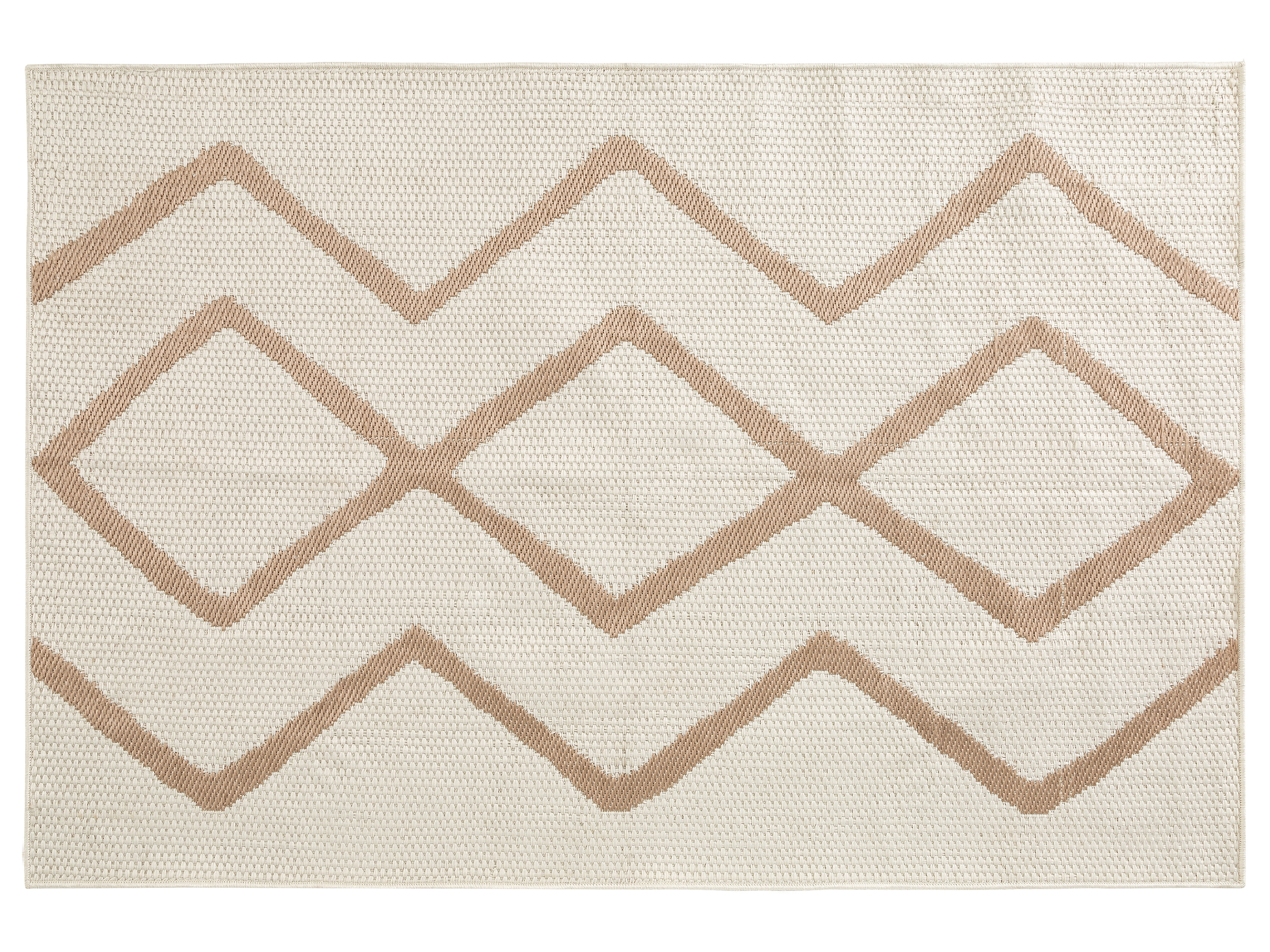 LIVARNO home Teppich flachgewebt 80x150cm (beige Linien)